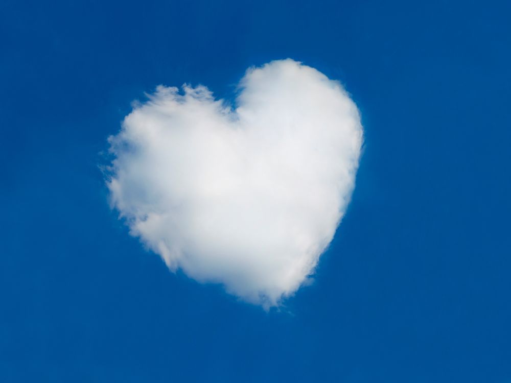 Coração na nuvem. Para inspirar alguém que quer reconquistar um amor.